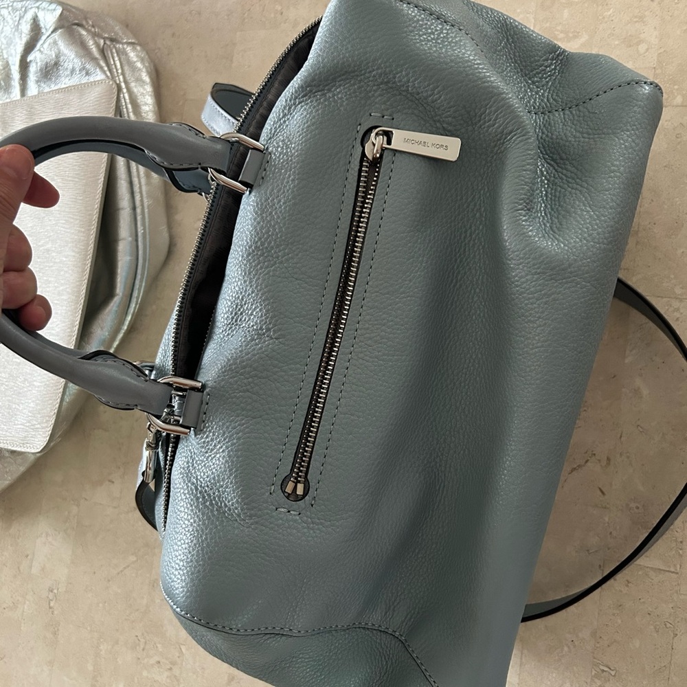 Michael Kors Blue Leather Bag